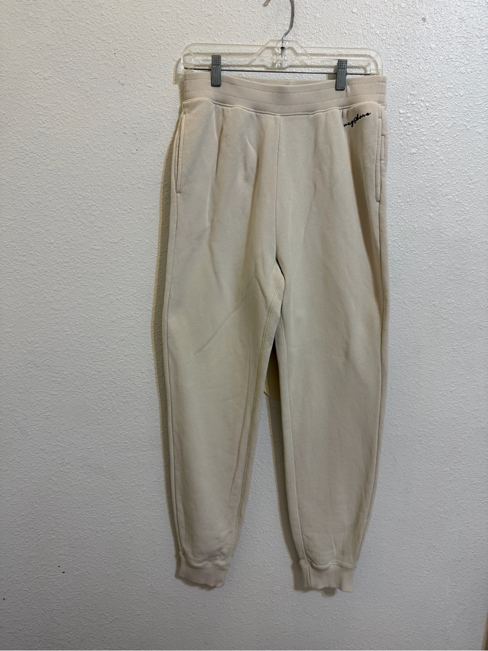 rag & bone Cream Men's Jogger Sweatpants minimalist